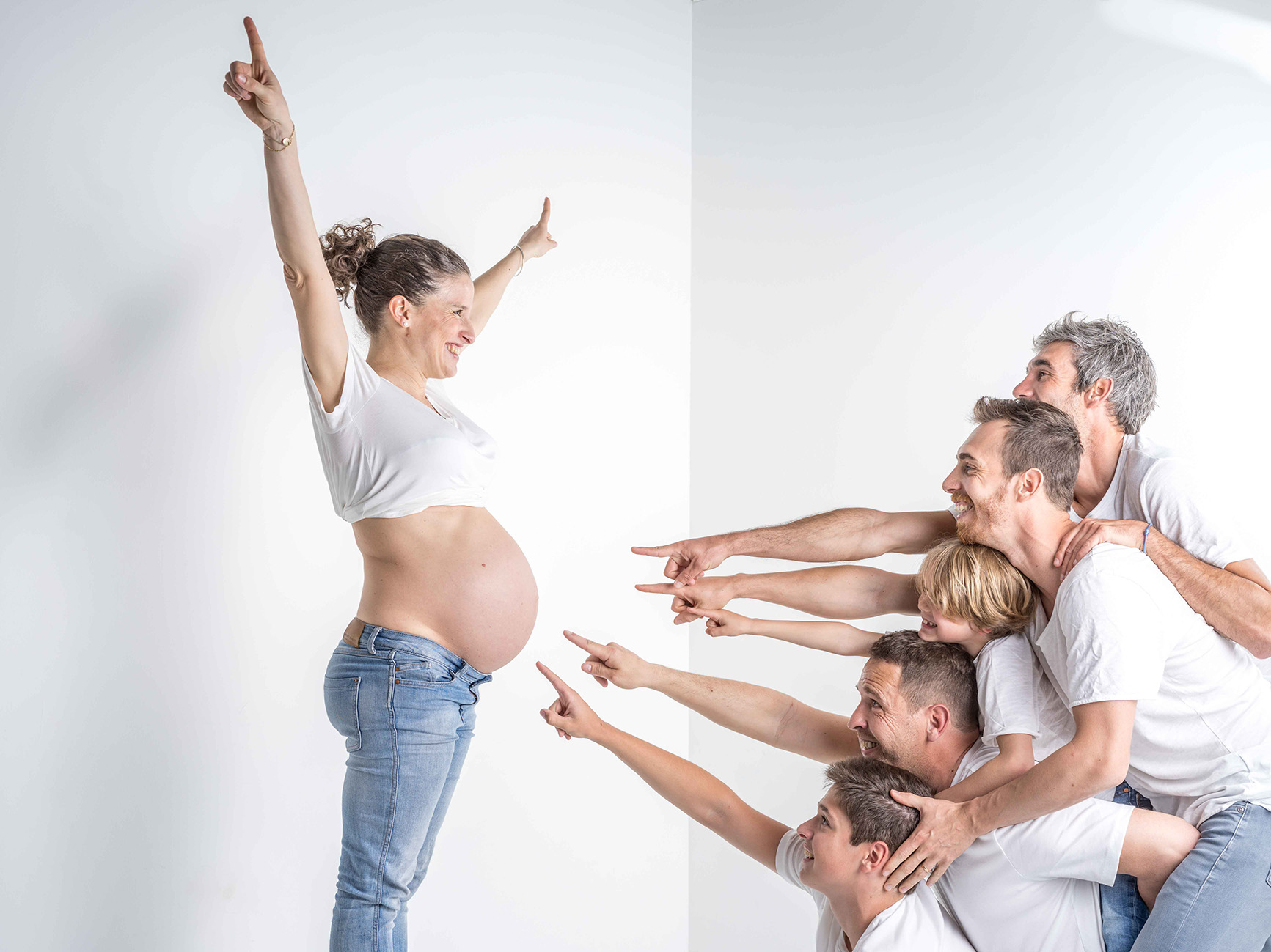 Photo famille avec femme enceinte